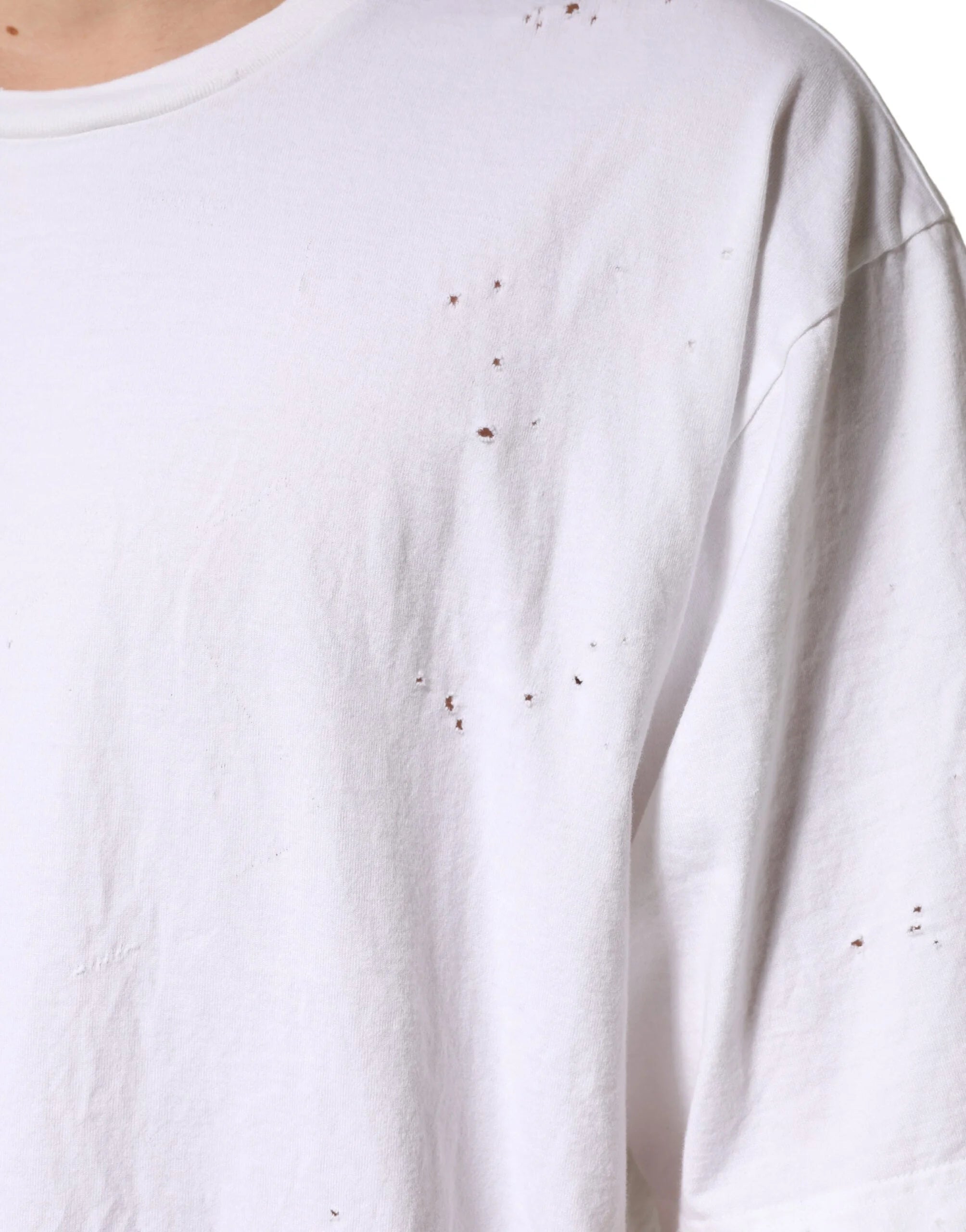 Dolce & Gabbana White Cotton Crewneck Short Sleeve T-Shirt - IT52 | XL