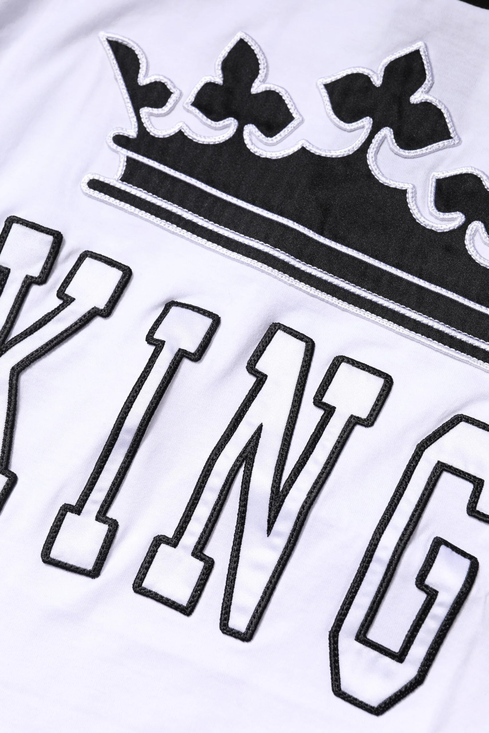 Dolce & Gabbana White Cotton Crown King Embroidery T-shirt - IT44 | XS - T-Shirts