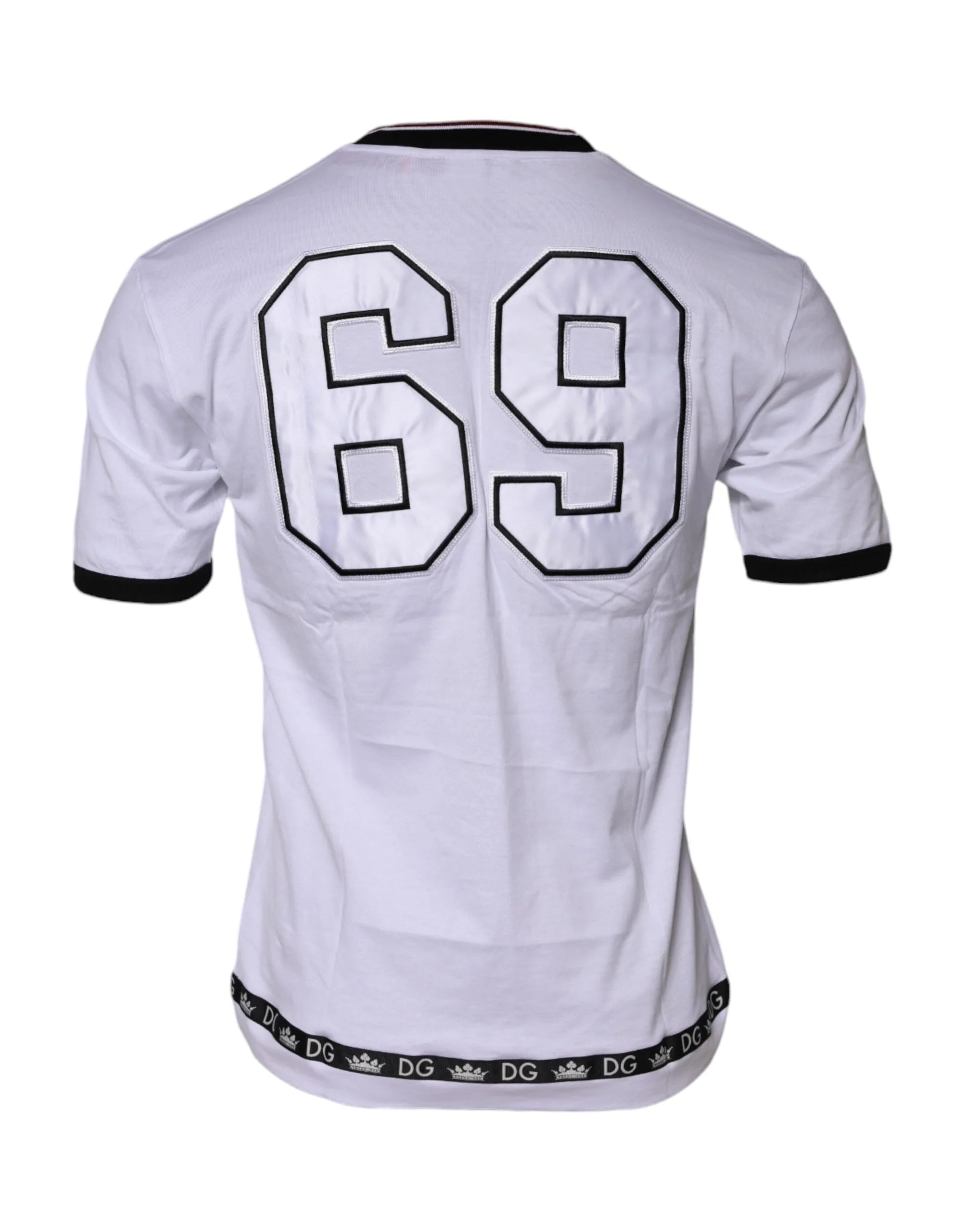 Dolce & Gabbana White Cotton Crown King Embroidery T-shirt - IT44 | XS - T-Shirts