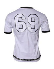 Dolce & Gabbana White Cotton Crown King Embroidery T-shirt - IT44 | XS - T-Shirts