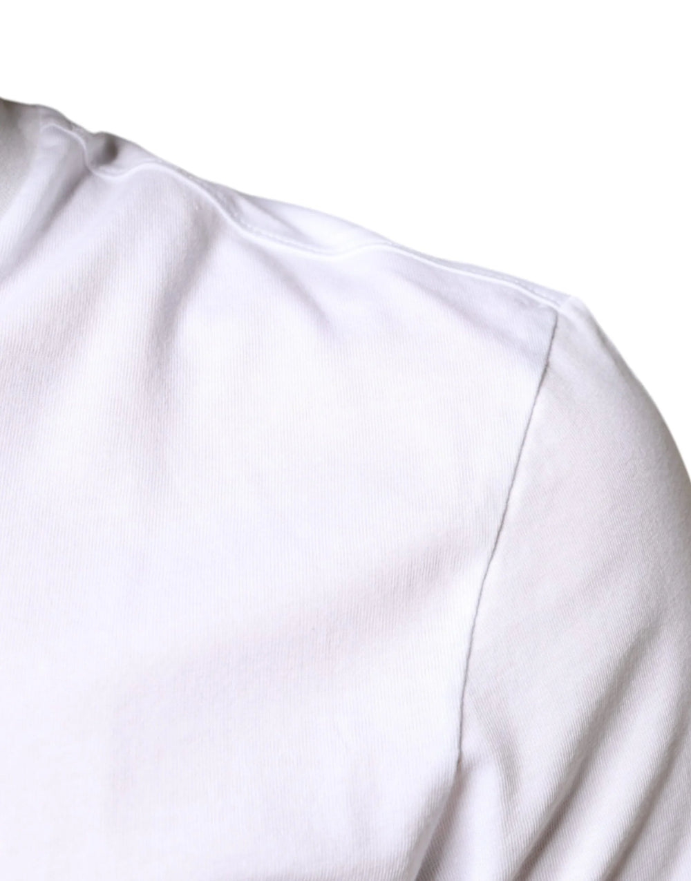 Dolce & Gabbana White Cotton DG Applique Casual T-shirt - T-Shirts