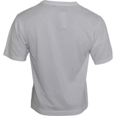 Dolce & Gabbana White Cotton DG Applique Men Casual T-shirt - IT44 | XS - T-Shirts