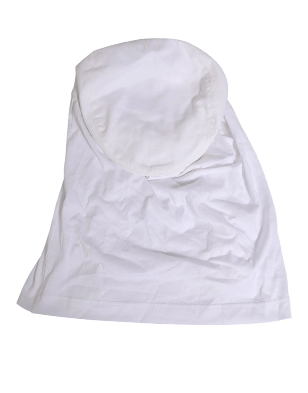 Dolce & Gabbana White Cotton DG Logo Plaque Baseball Balaclava Hat - 60 cm|XL - Balaclavas