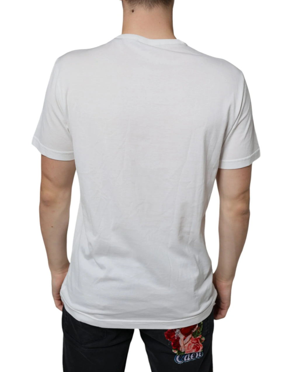 Dolce & Gabbana White Cotton DG Logo Print T-shirt - IT52 | XL - T-Shirts