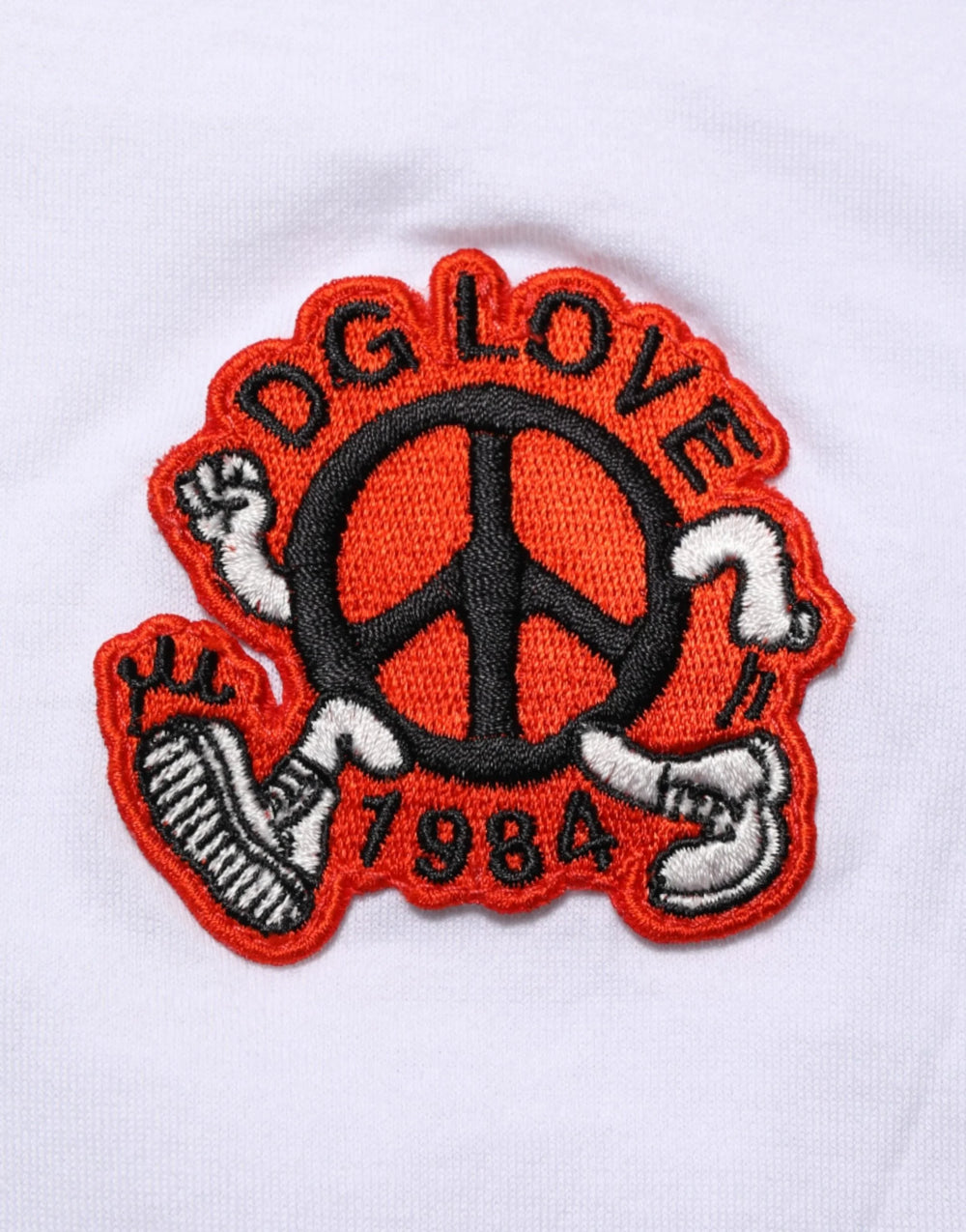 Dolce & Gabbana Fehér Pamut DG Love Patch Crew Neck T-shirt
