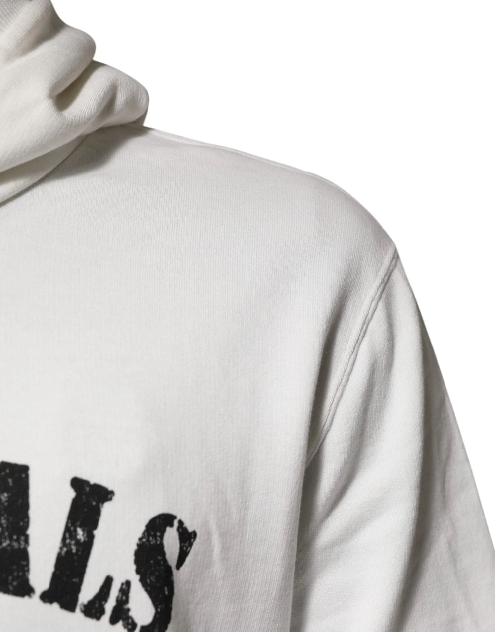 Dolce & Gabbana White Cotton DG ROYAL Print Hooded Sweater - Hoodies