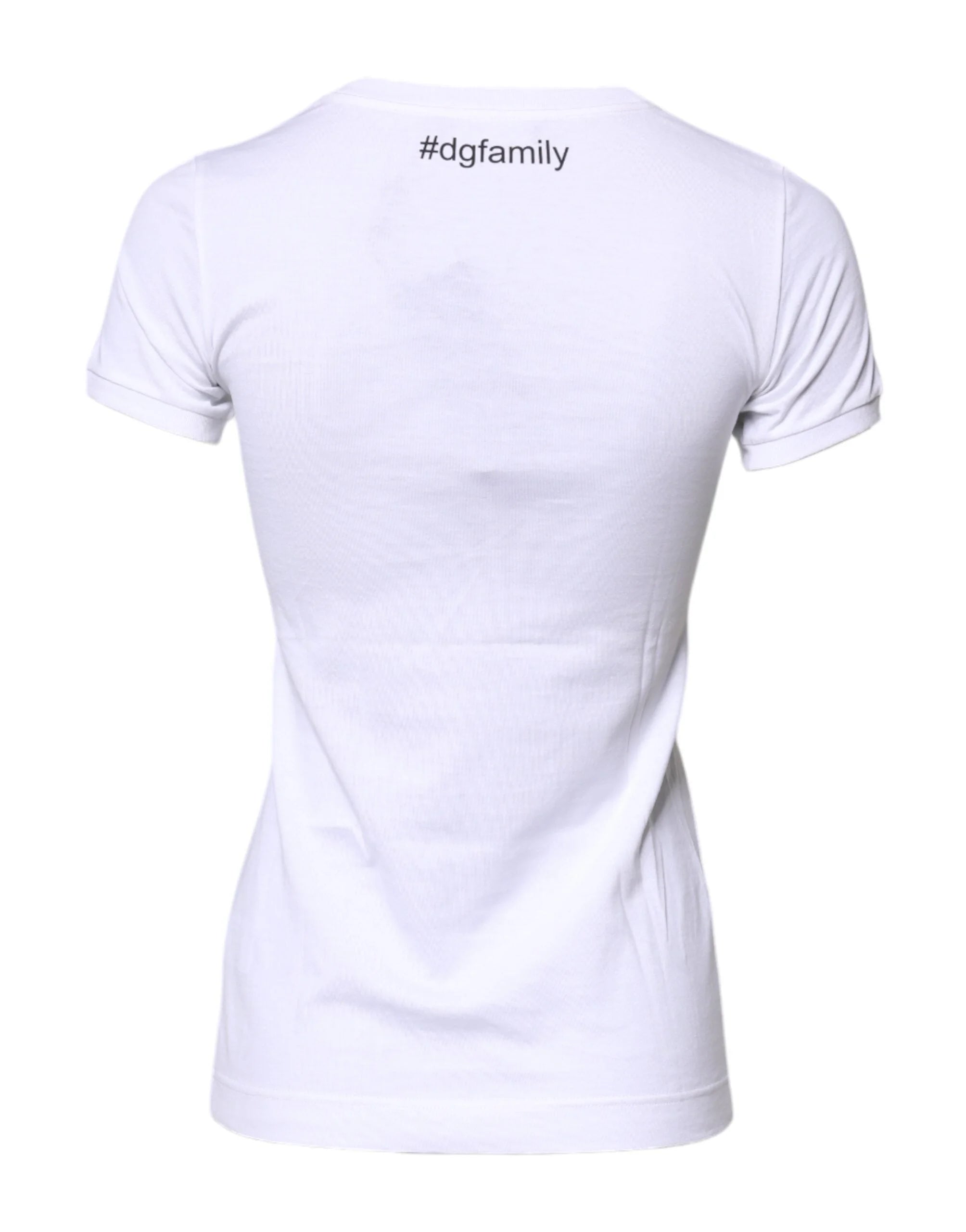 Dolce & Gabbana White Cotton #DGFAMILY Embroidery T-shirt - IT36|XXS - T-Shirts