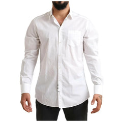 Dolce & Gabbana White Cotton Dress Shirt - 39