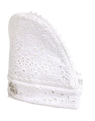 Dolce & Gabbana White Cotton Embroidered DG Crystal Headwear Hat - 57 cm|S - Hats