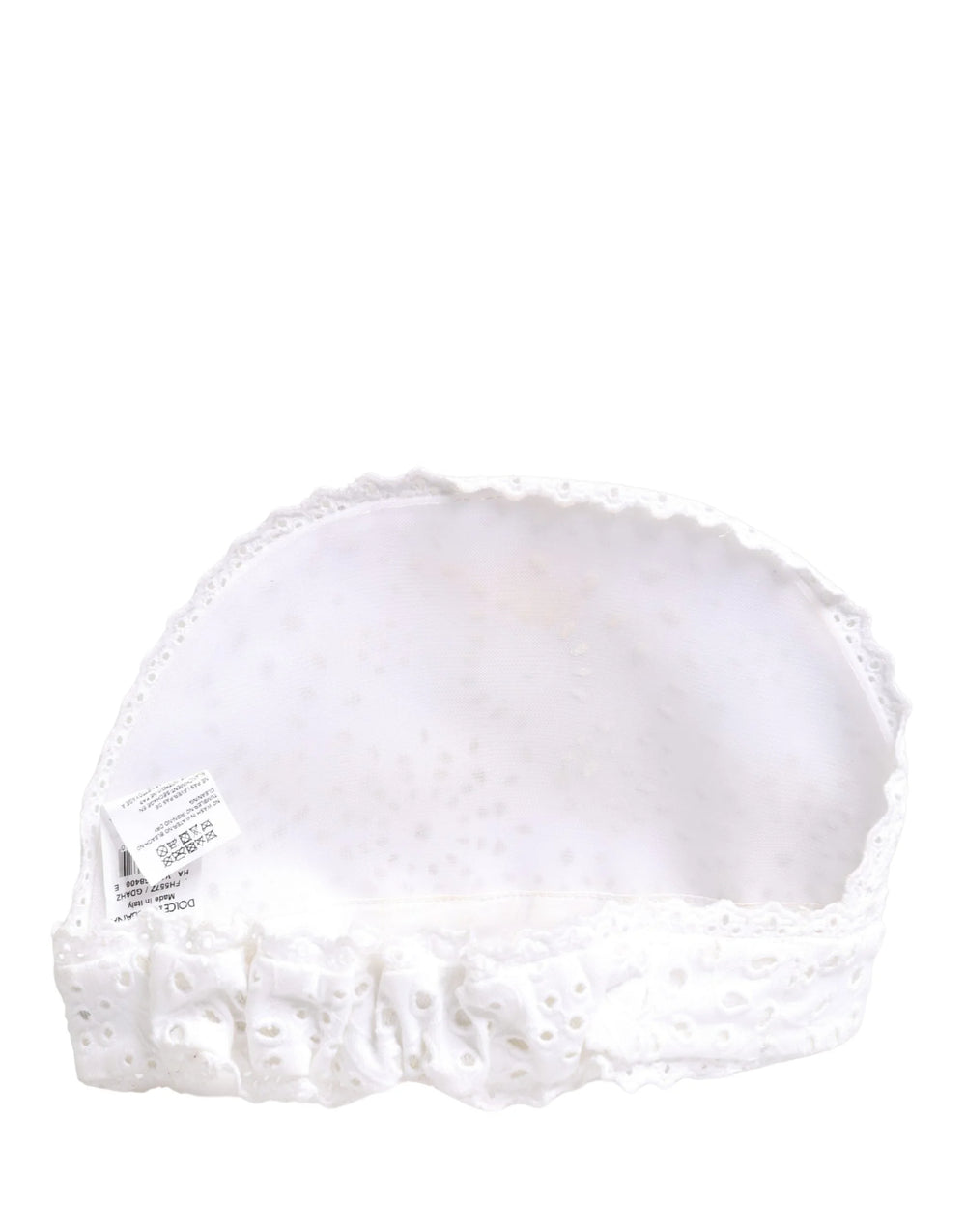 Dolce & Gabbana White Cotton Embroidered DG Crystal Headwear Hat - 57 cm|S - Hats