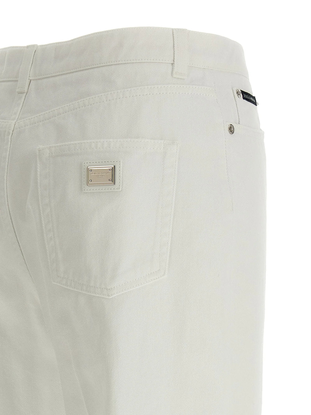 Dolce & Gabbana White Cotton Flared Jeans - IT40