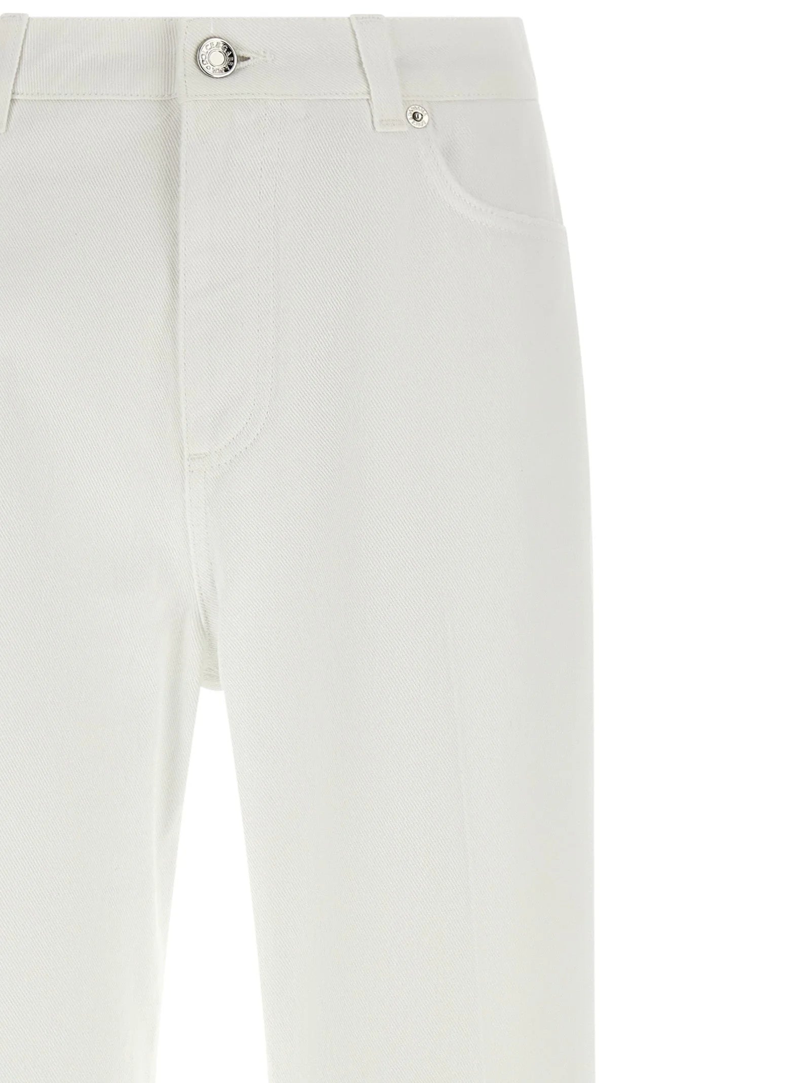 Dolce & Gabbana White Cotton Flared Jeans - IT40