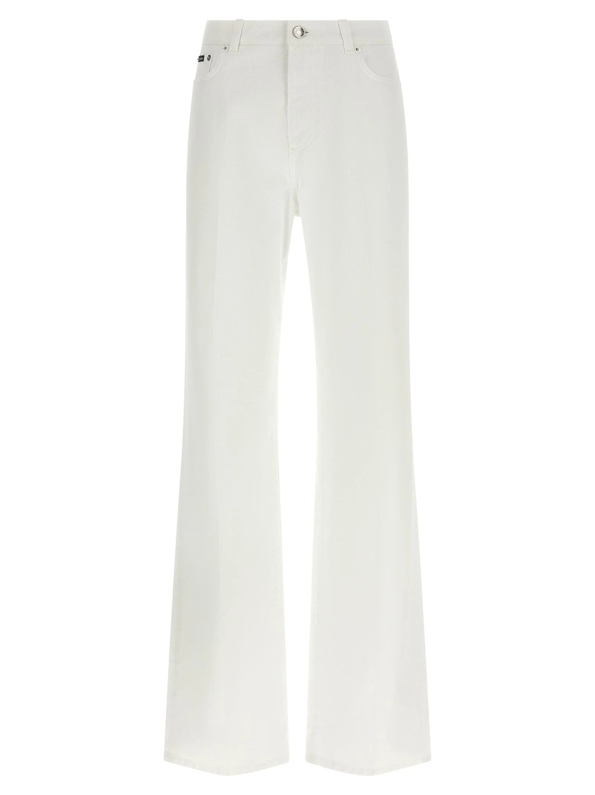 Dolce & Gabbana White Cotton Flared Jeans - IT40