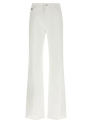 Dolce & Gabbana White Cotton Flared Jeans - IT40