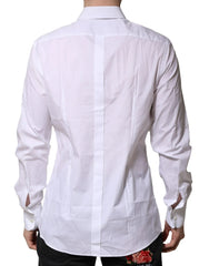 Dolce & Gabbana White Cotton GOLD Long Sleeves Formal Shirt - IT39 | S - Shirts
