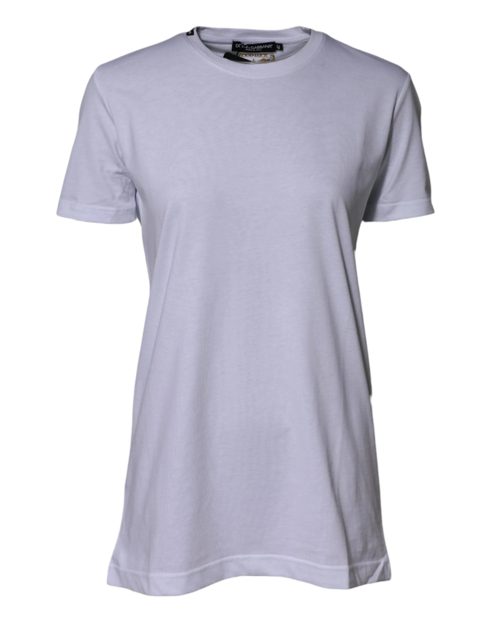 Dolce & Gabbana White Cotton Goodluck 2023 Crew Neck T-shirt - T-Shirts