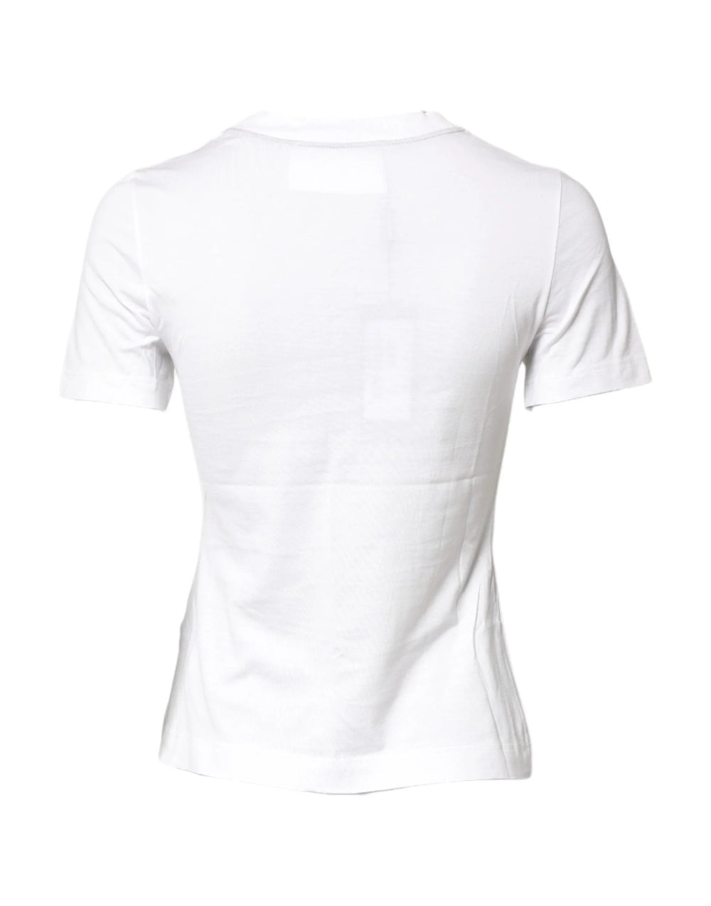 Dolce & Gabbana White Cotton Graphic Print Crew Neck T-shirt - IT40|S - T-Shirts