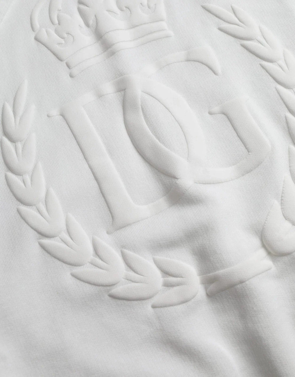 Dolce & Gabbana White Cotton Hooded Pullover Sweatshirt Men - IT54 | XL