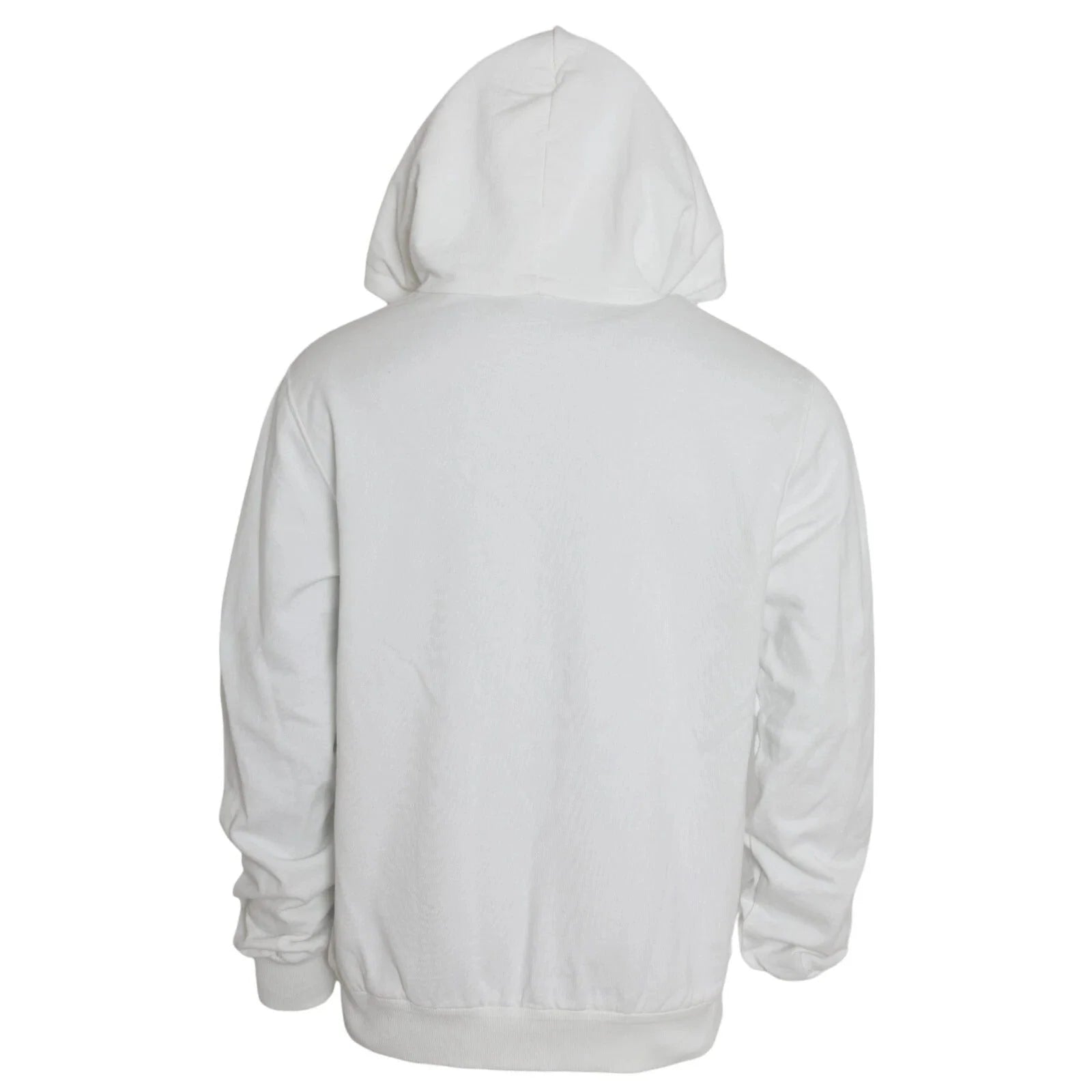 Dolce & Gabbana White Cotton Hooded Pullover Sweatshirt Men - IT54 | XL