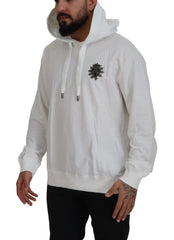 Dolce & Gabbana White Cotton Hooded Sweatshirt Sweater - IT56 | XL - Hoodies