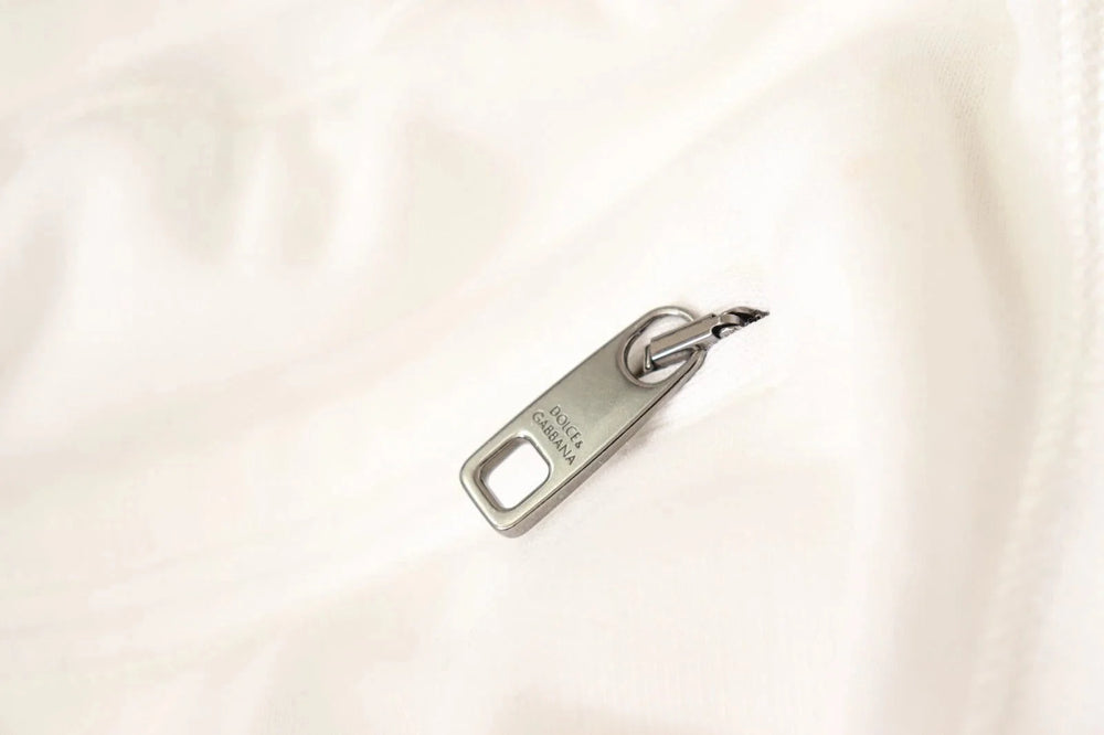 Dolce & Gabbana White Cotton Logo Patch Sweatpants Jogging Pants - IT50 | L - Joggers