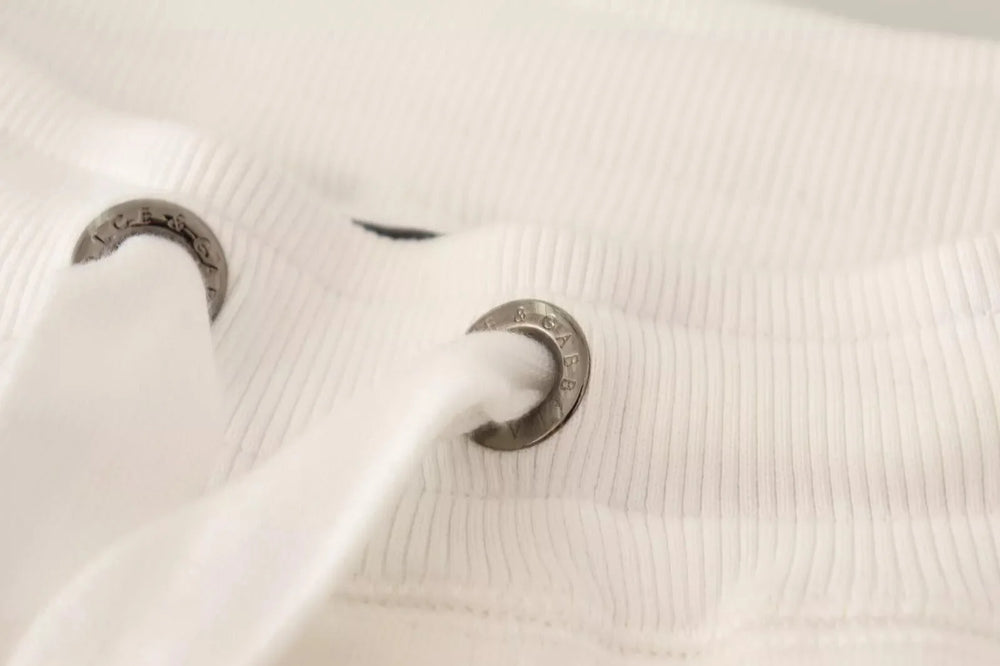 Dolce & Gabbana White Cotton Logo Patch Sweatpants Jogging Pants - IT50 | L - Joggers