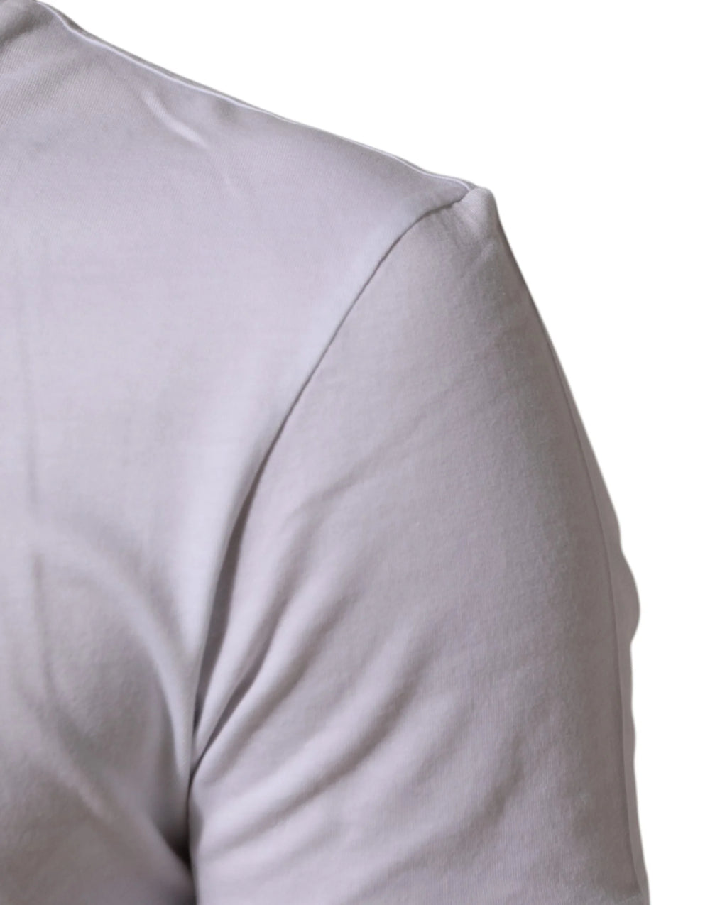 Dolce & Gabbana White Cotton Logo Print Crew Neck Men T-shirt - T-Shirts