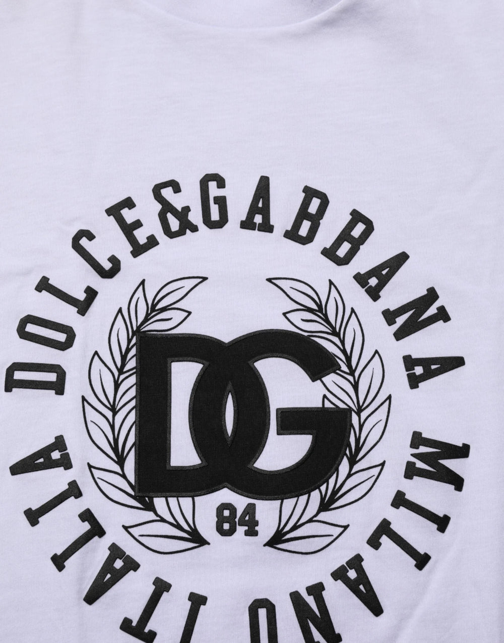 Dolce & Gabbana White Cotton Logo Print Crew Neck T-shirt - IT44 | XS - T-Shirts