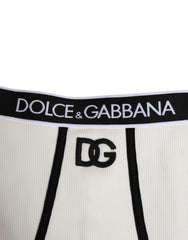 Dolce & Gabbana Fehér Pamut Logós Derékszíjú Culotte Alsónemű - IT2 | S