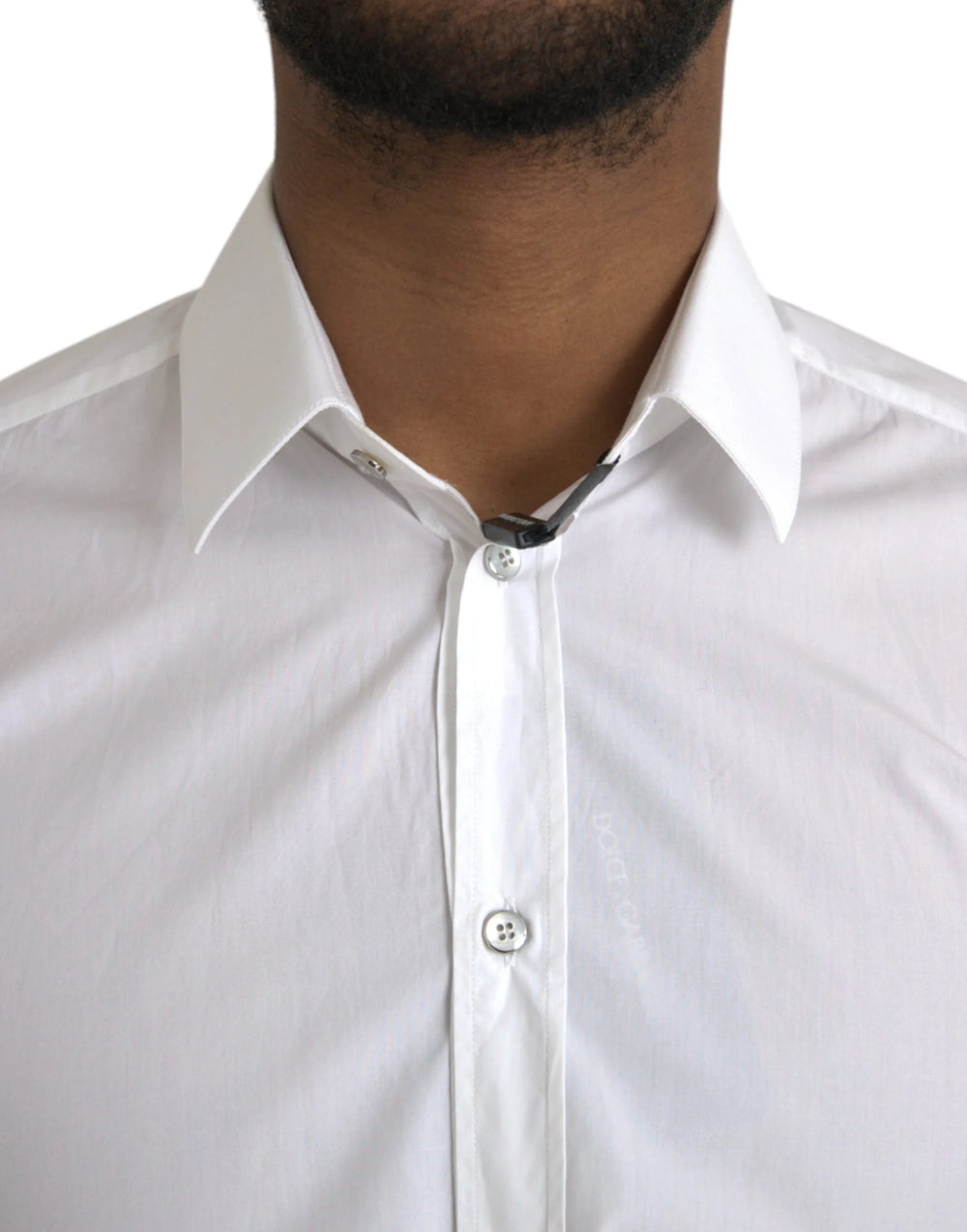 Dolce & Gabbana White Cotton Long Sleeve Dress MARTINI Shirt - IT37 | XS - Shirts