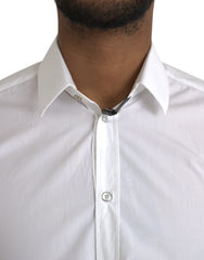 Dolce & Gabbana White Cotton Long Sleeve Dress MARTINI Shirt - IT37 | XS - Shirts