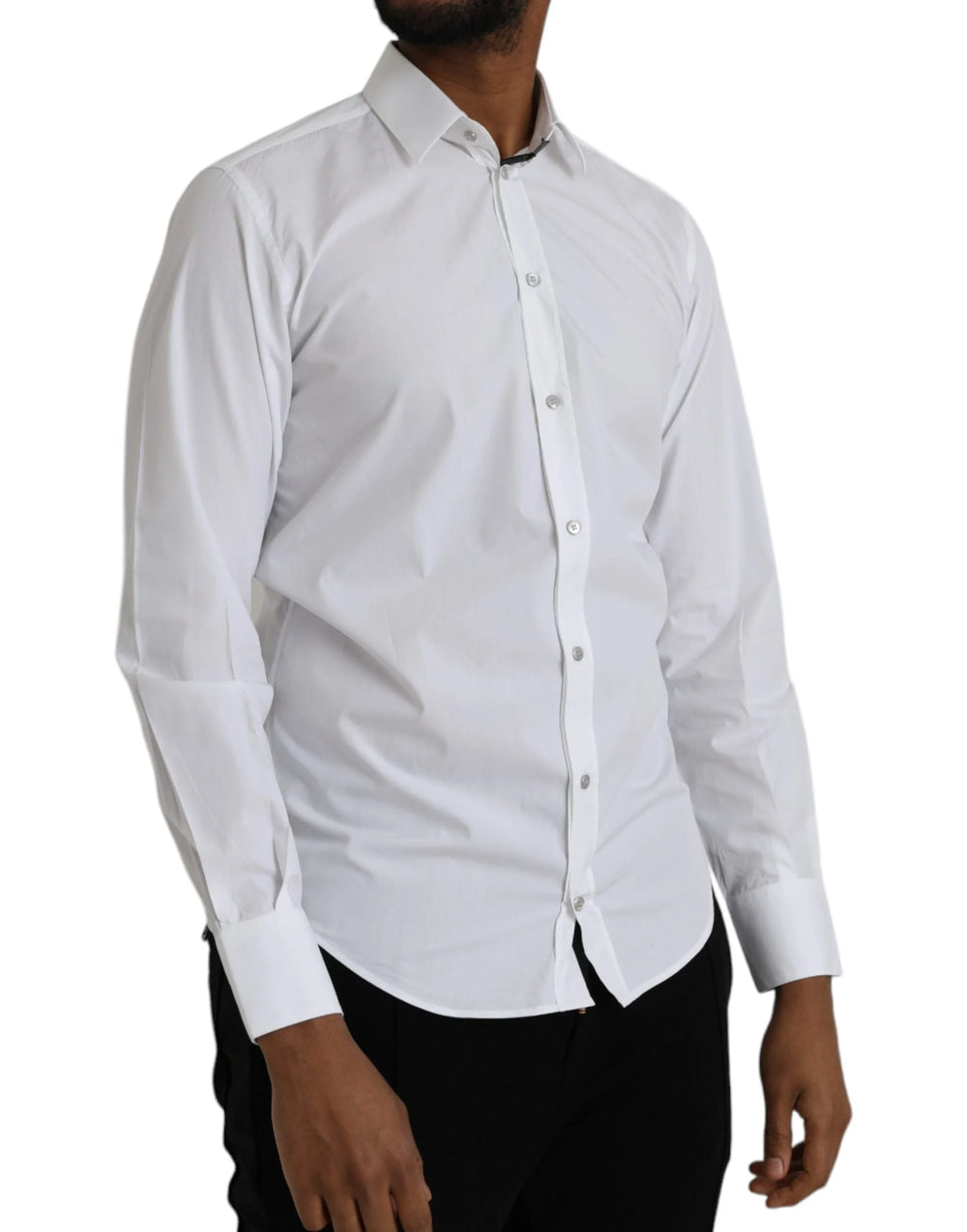 Dolce & Gabbana White Cotton Long Sleeve Dress MARTINI Shirt - IT37 | XS - Shirts