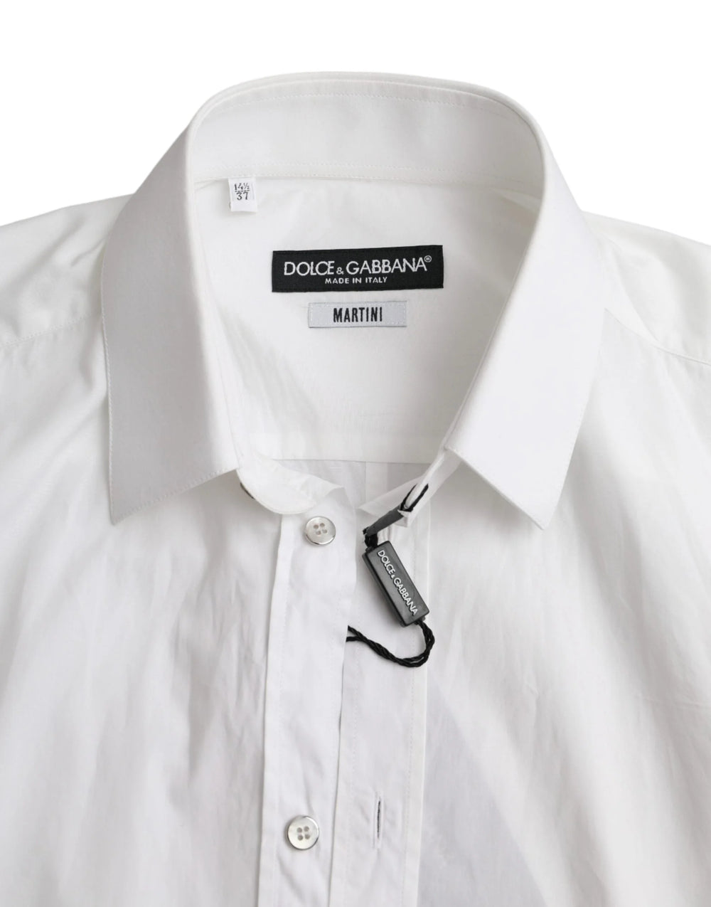Dolce & Gabbana White Cotton Long Sleeve Dress MARTINI Shirt - IT37 | XS - Shirts