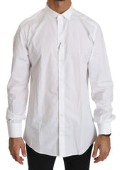 Dolce & Gabbana White Cotton Long Sleeve Top Shirt - IT37 | XS - Shirts