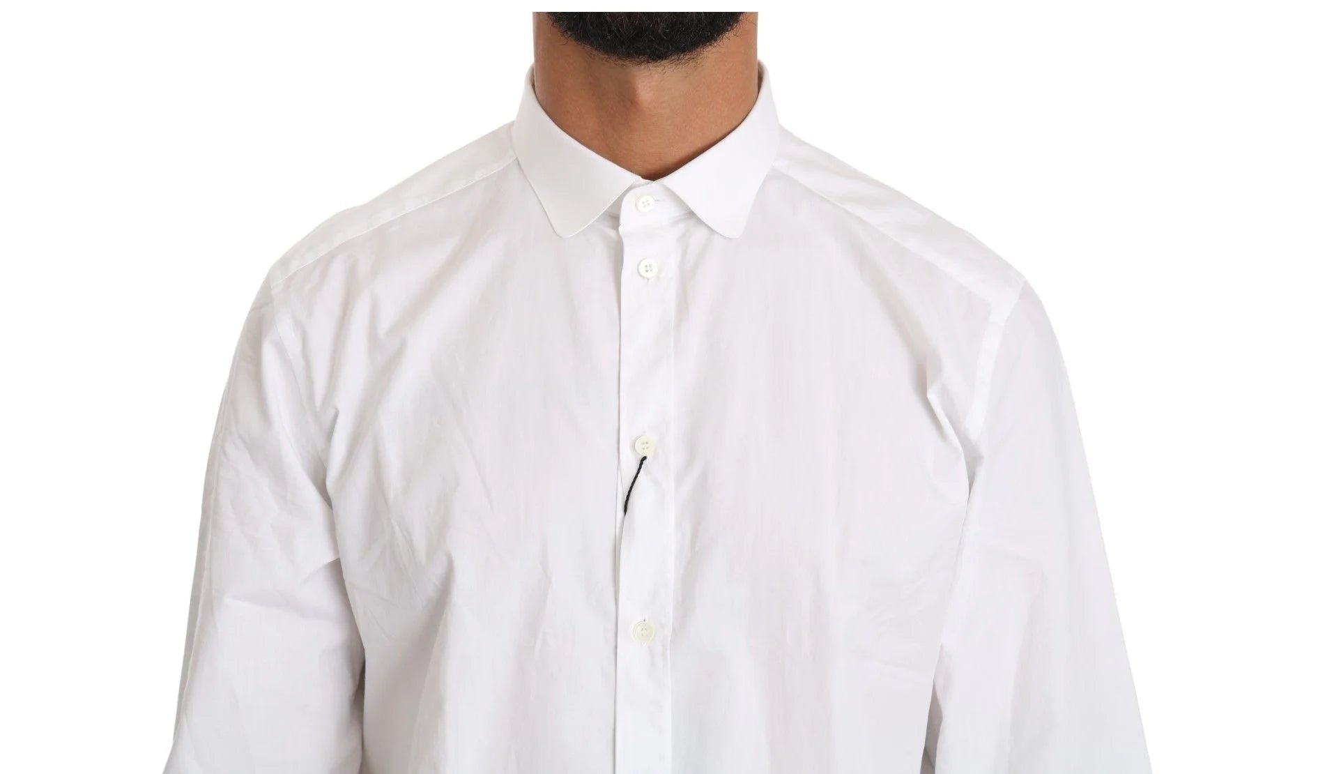 Dolce & Gabbana White Cotton Long Sleeve Top Shirt - IT37 | XS - Shirts