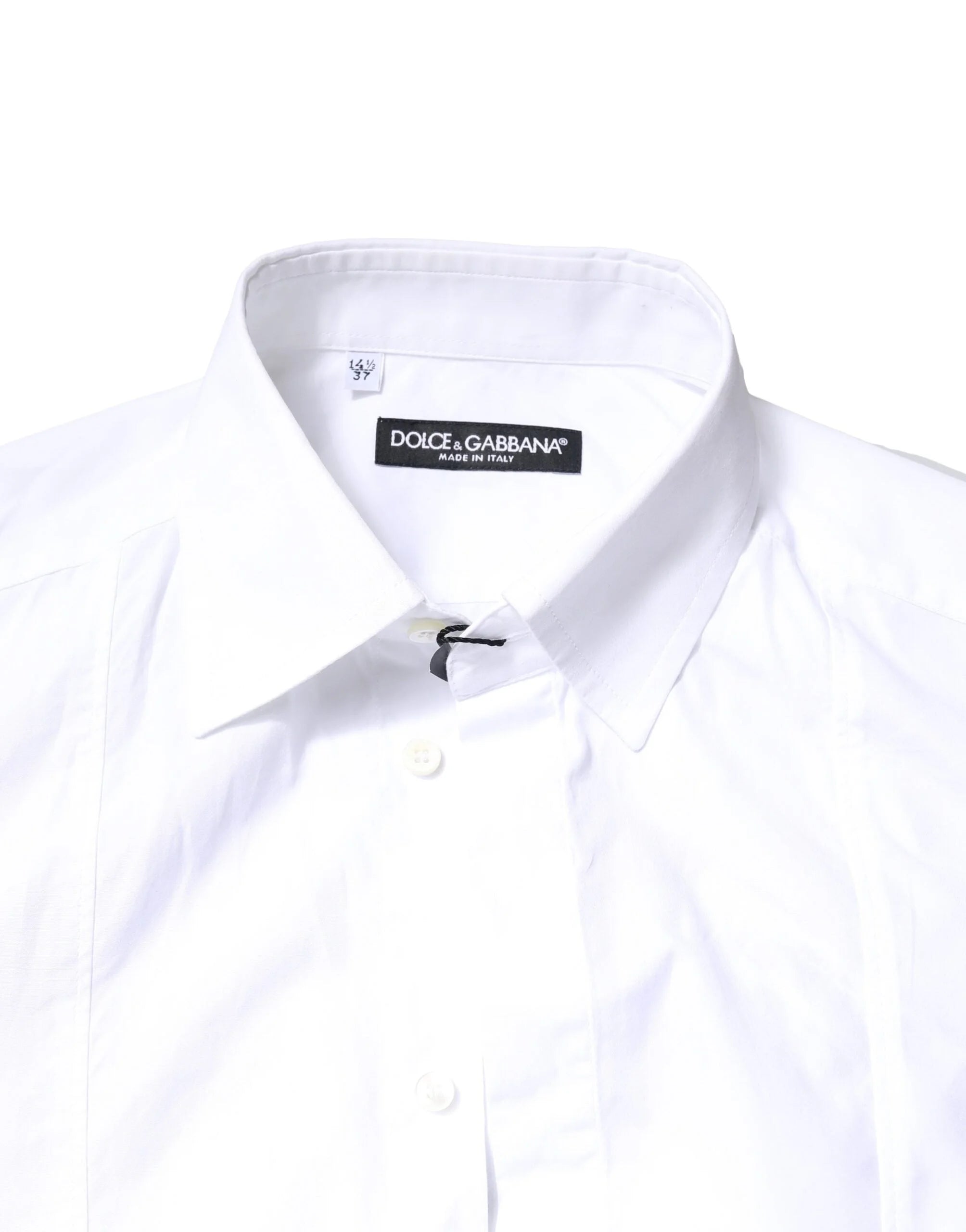 Dolce & Gabbana White Cotton Long Sleeves Formal Dress Shirt - IT37 | XS - Shirts