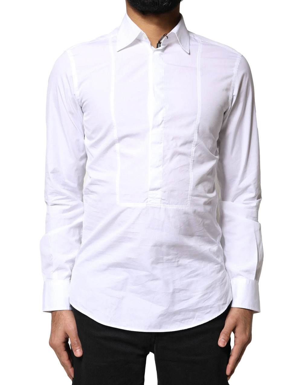 Dolce & Gabbana White Cotton Long Sleeves Formal Dress Shirt - IT37 | XS - Shirts