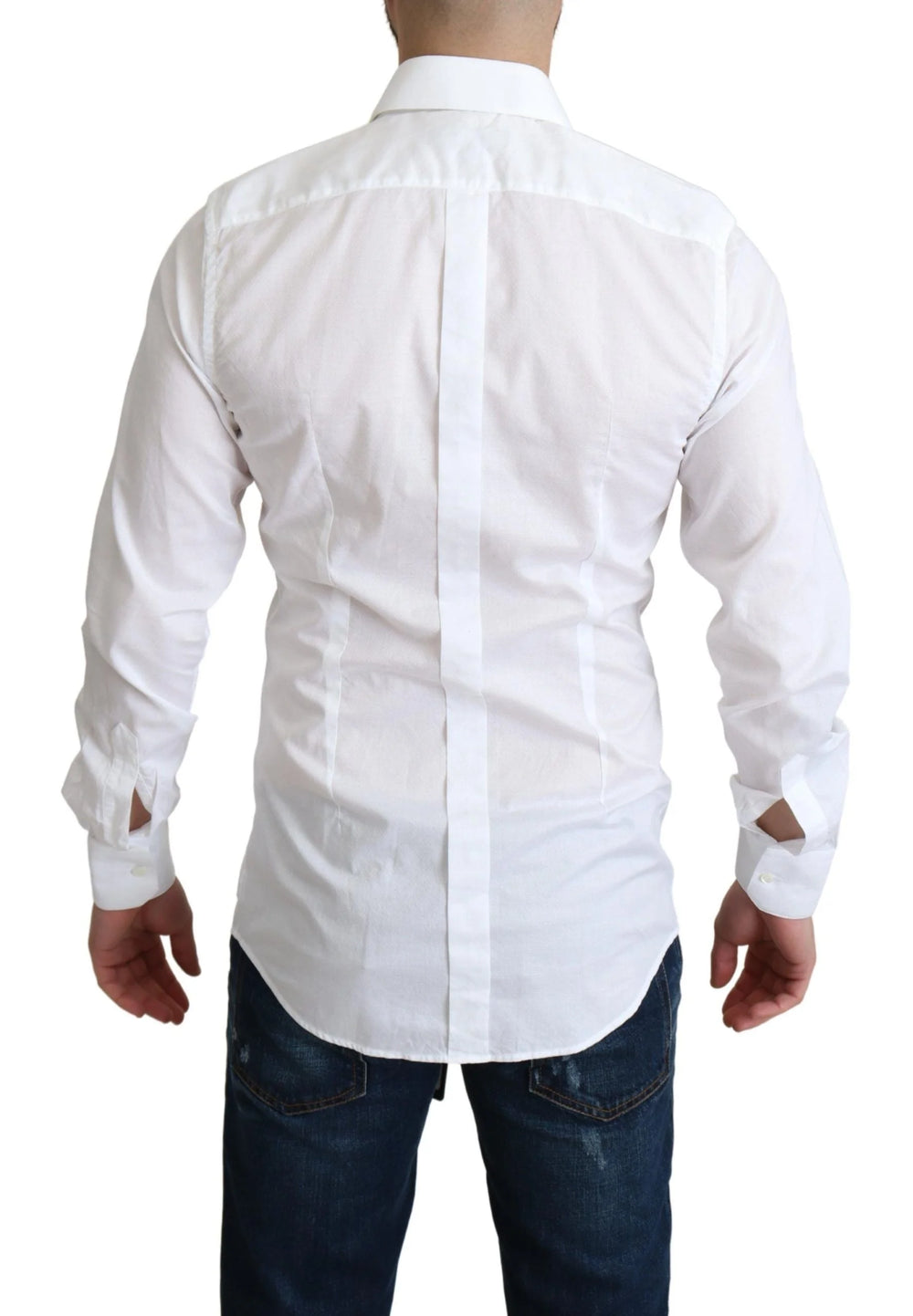 Dolce & Gabbana White Cotton Long Sleeves Formal Shirt - IT37 | XS - Shirts