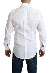 Dolce & Gabbana White Cotton Long Sleeves Formal Shirt - IT37 | XS - Shirts