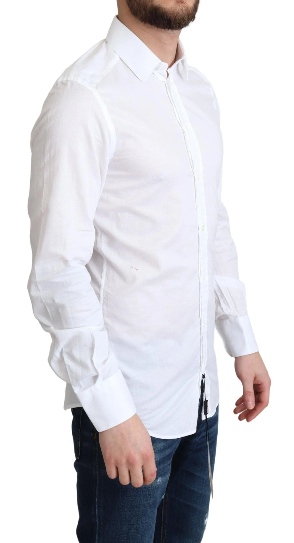 Dolce & Gabbana White Cotton Long Sleeves Formal Shirt - IT37 | XS - Shirts