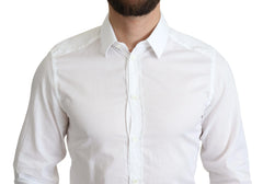 Dolce & Gabbana White Cotton Long Sleeves Formal Shirt - IT37 | XS - Shirts