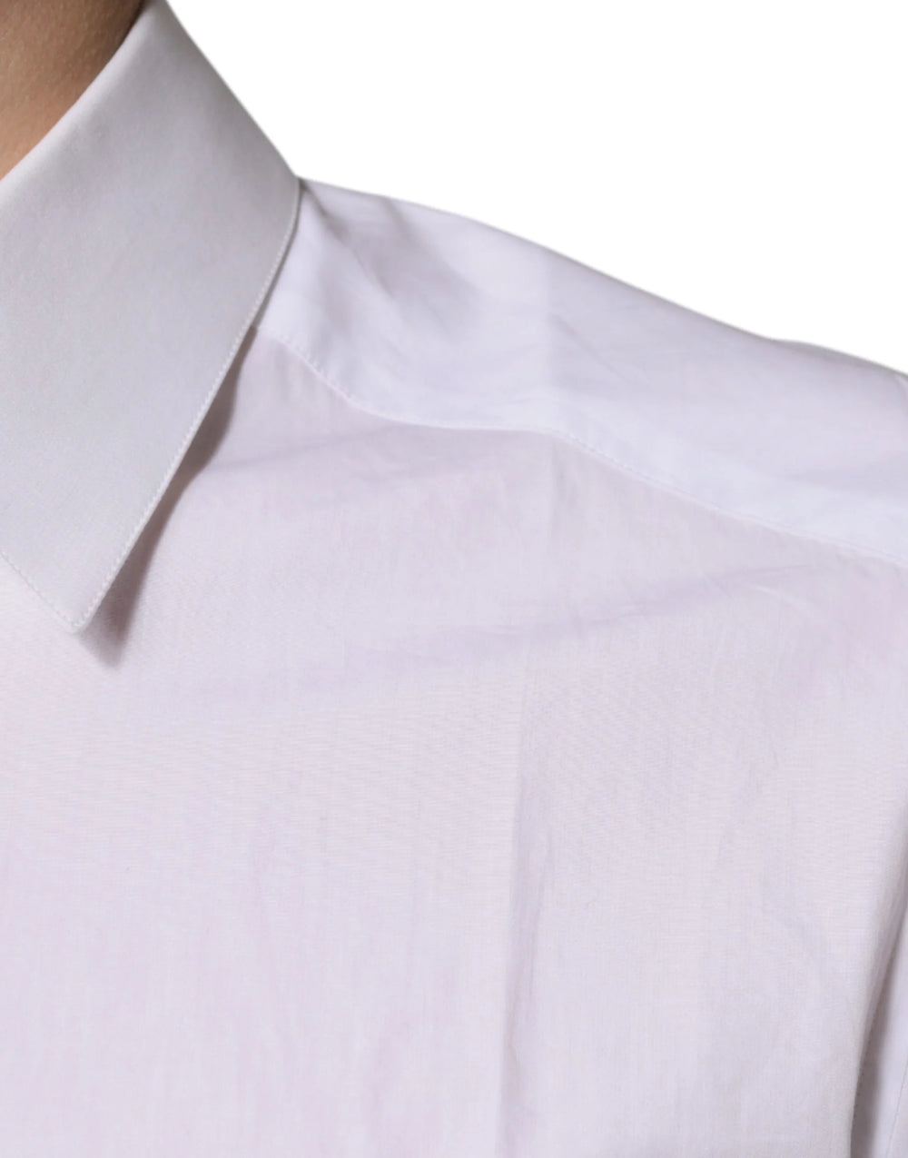 Dolce & Gabbana White Cotton Long Sleeves GOLD Dress Shirt - IT39 | S - Shirts