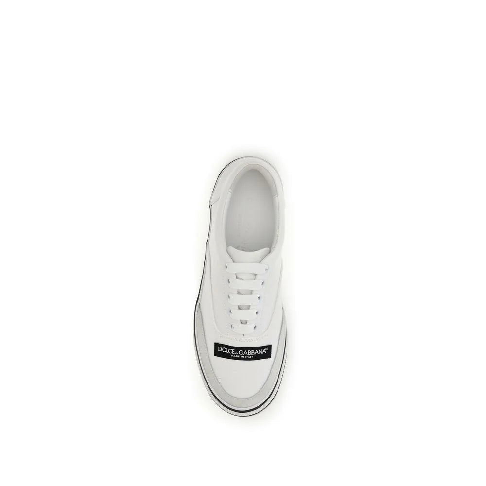 Dolce & Gabbana White Cotton Low Top Sneakers