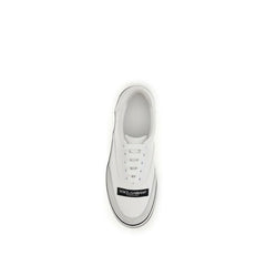Dolce & Gabbana White Cotton Low Top Sneakers