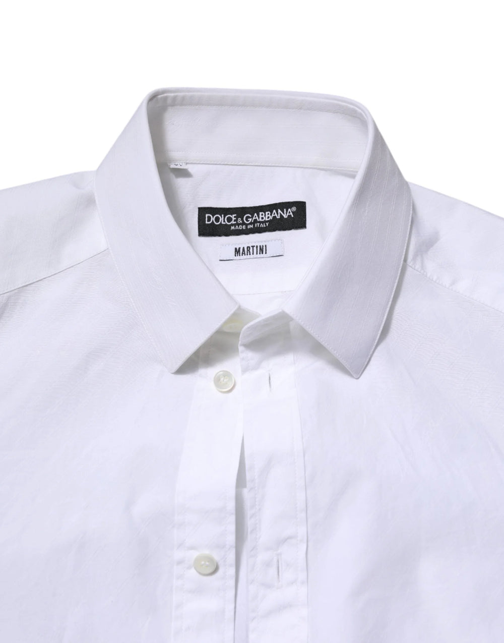 Dolce & Gabbana White Cotton MARTINI Long Sleeve Dress Shirt - IT37 | XS - Shirts