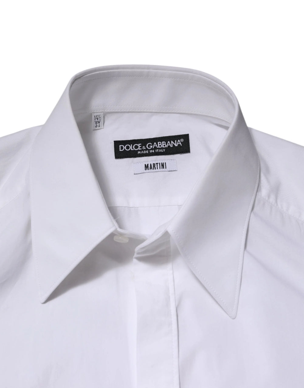Dolce & Gabbana White Cotton MARTINI Long Sleeve Dress Shirt - IT37 | XS - Shirts