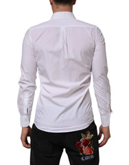 Dolce & Gabbana White Cotton MARTINI Long Sleeve Dress Shirt - IT37 | XS - Shirts