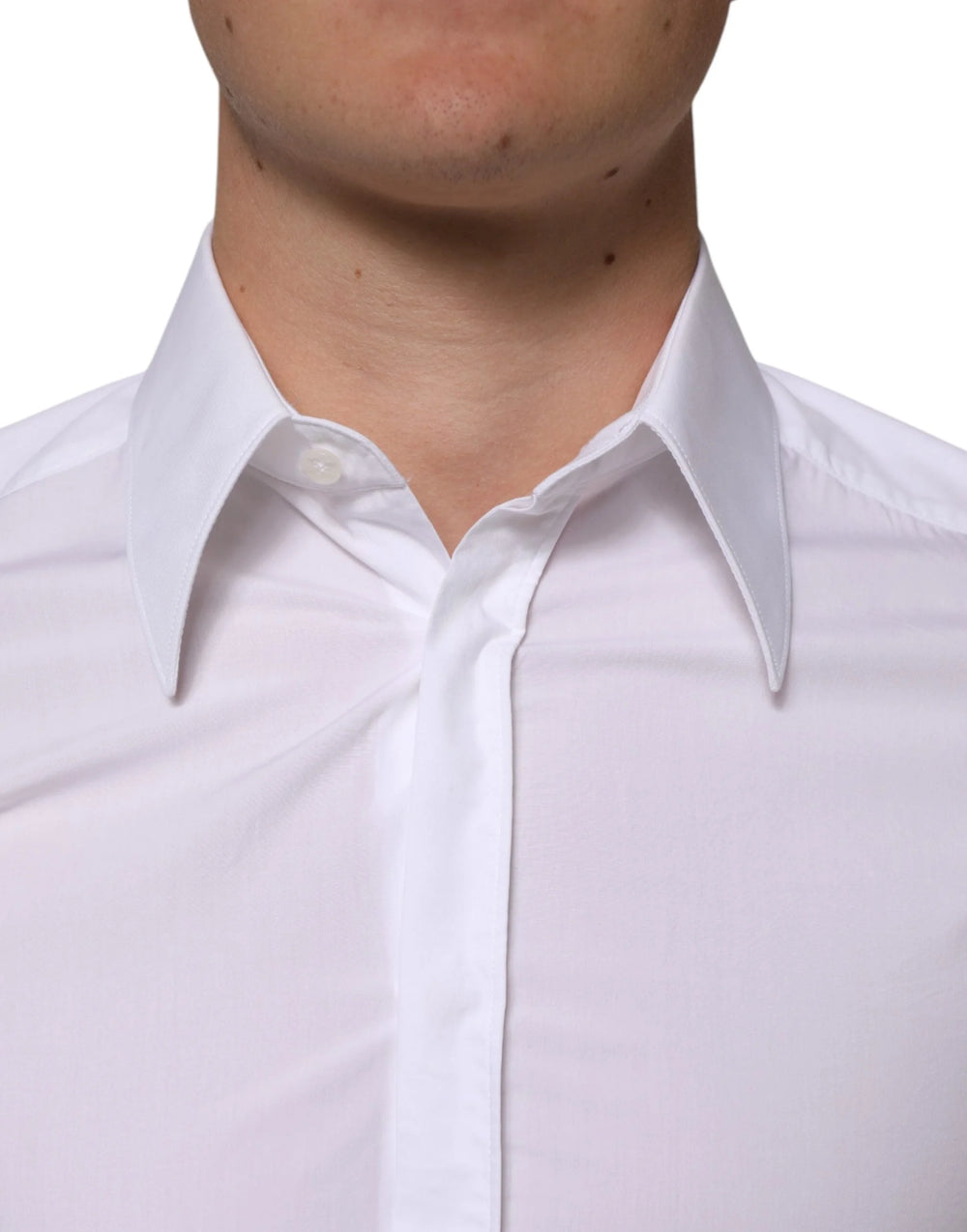 Dolce & Gabbana White Cotton MARTINI Long Sleeve Dress Shirt - IT37 | XS - Shirts