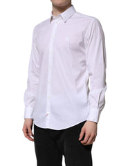 Dolce & Gabbana White Cotton MARTINI Long Sleeve Dress Shirt - IT40 | M - Shirts