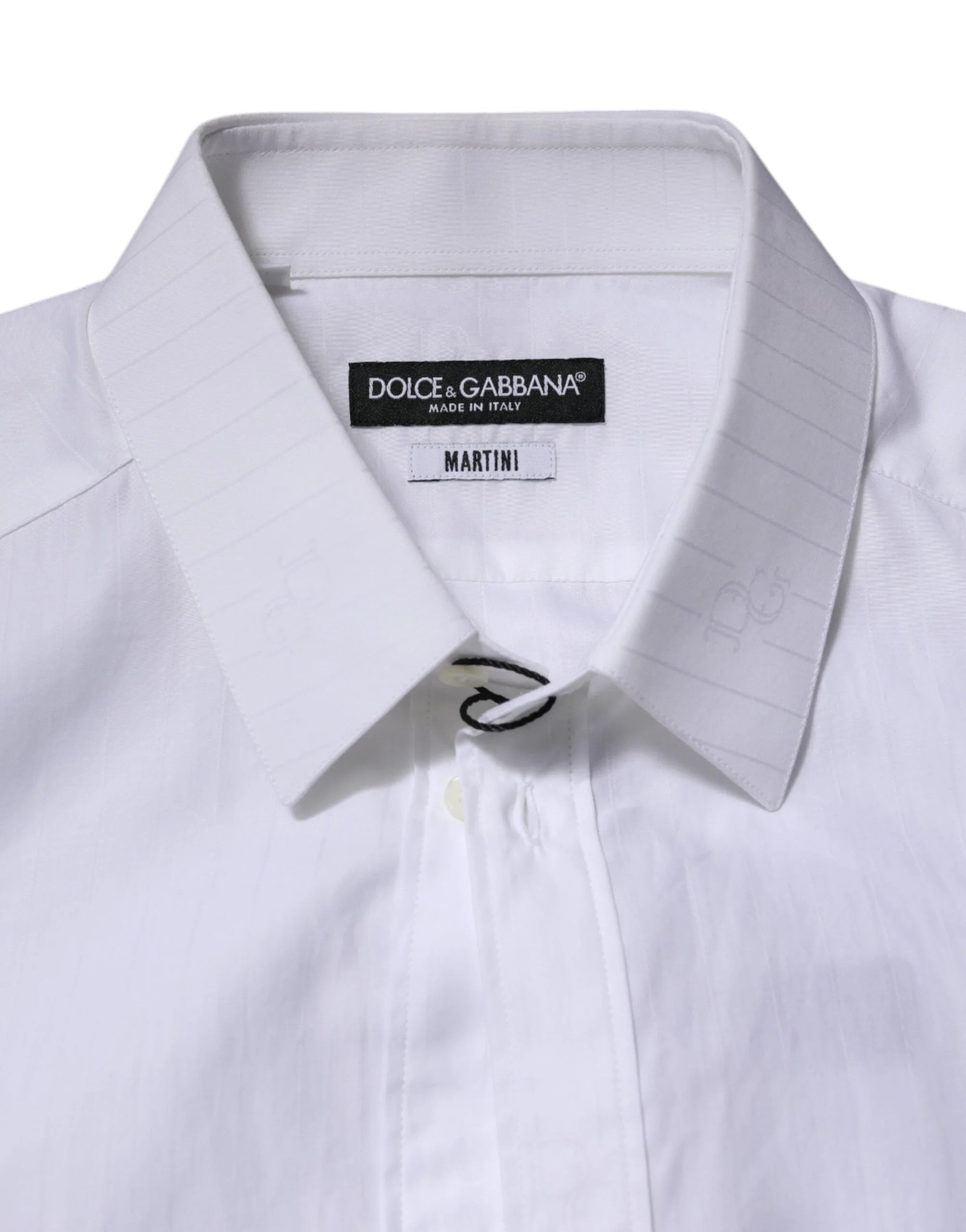 Dolce & Gabbana White Cotton MARTINI Long Sleeve Formal Shirt - IT40 | M - Shirts
